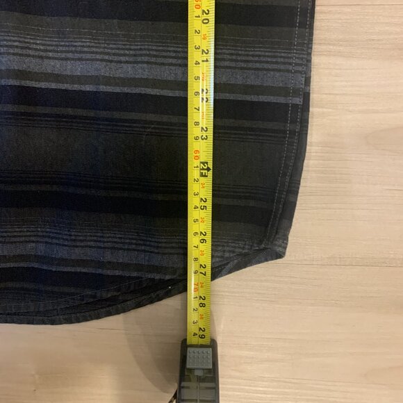 Triple Five Soul Men's Medium heavy cotton button down shirt striped pattern NWT - Picture 10 of 10